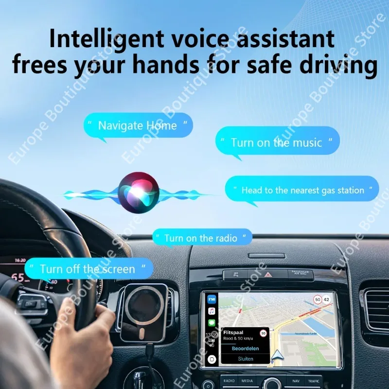 Adaptador Inalámbrico CarPlay 4 en 1 de Fácil Manejo, Novedad 2026, Apple Android Mirror Link Auto Link, Accesorio de Entretenimiento para Automóvil 3