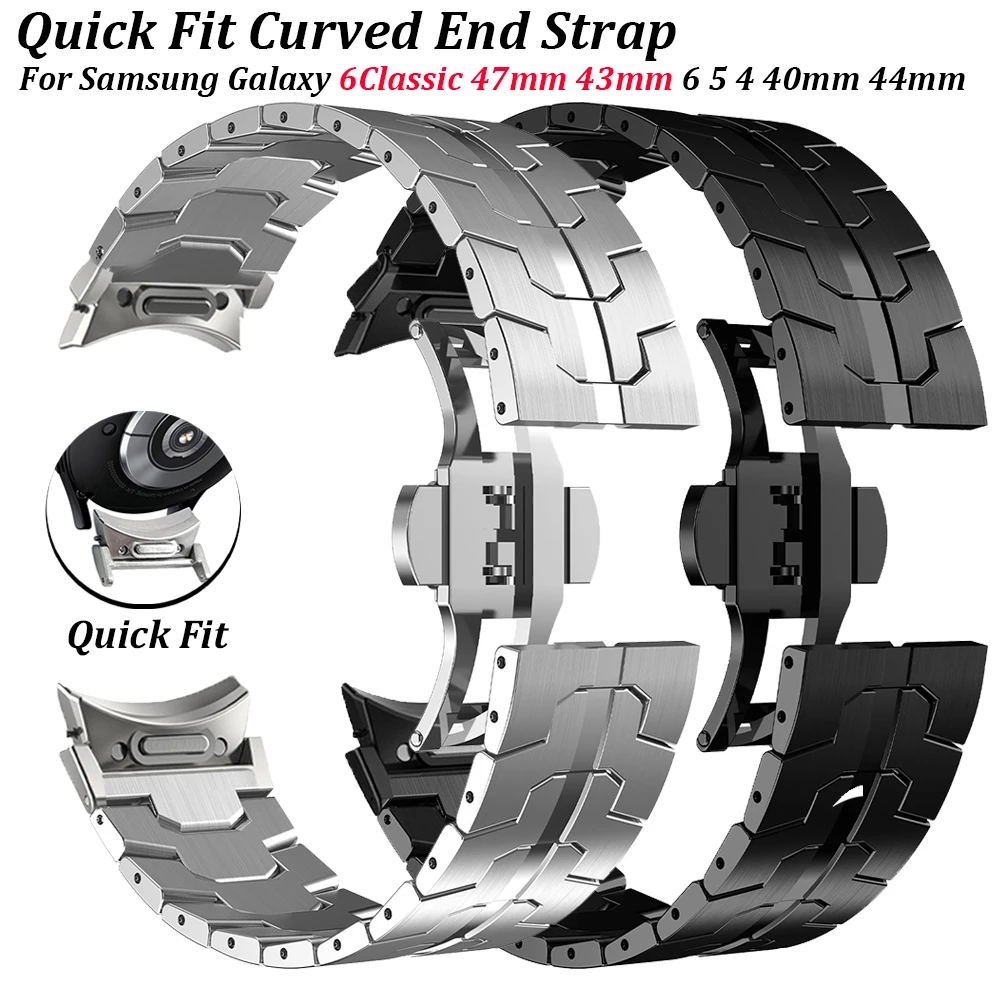 

Quick Fit Strap for Samsung Galaxy 6classic 47mm 43mm 6 5 4 40mm 44mm No Gaps Metal Band for Galaxy 5pro 45mm 4classic 42mm 46mm