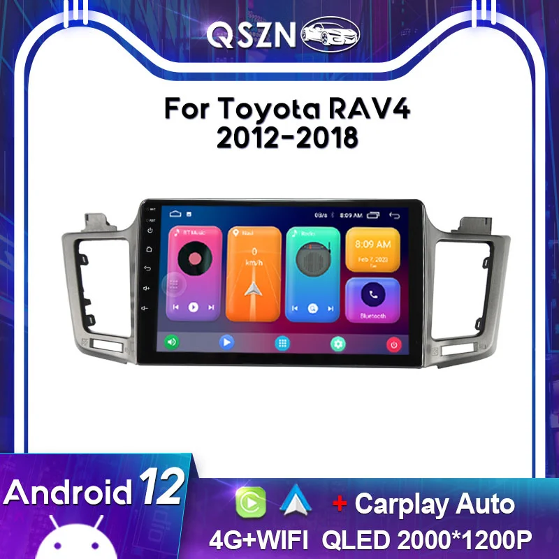 

QSZN 2K QLED For Toyota RAV4 RAV 4 2012 - 2018 Car Radio Carplay GPS 4G Navigation Multimedia Video Player Head Unit 2 Autoradio
