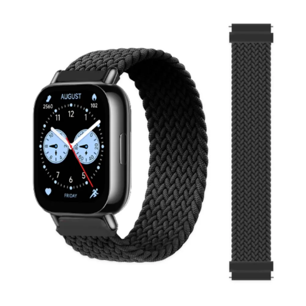 Braided Solo Loop Bracelet Strap for Smartwatch - Compatible with Various Models