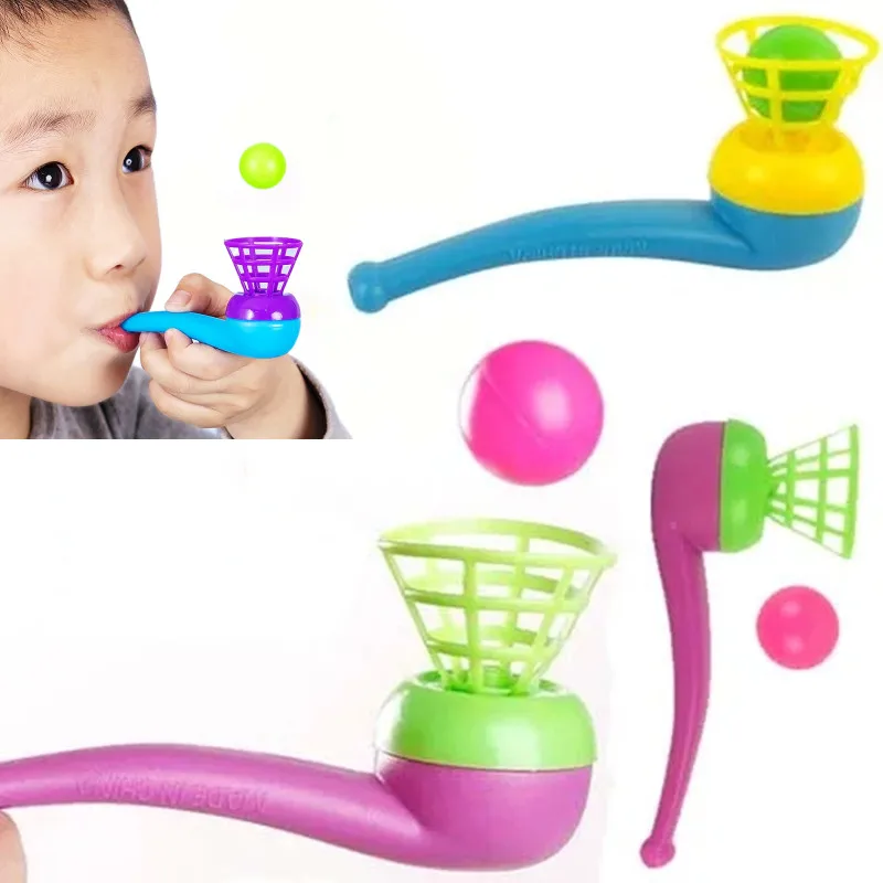 10Pcs Children's Floating Ball Blower Classic Toy Blowing Music Magic Hanging Ball Montessori Parent-child Game Educational Toys 10pcs dvd r 4 7g blank disc music video dvd disk 16x for data