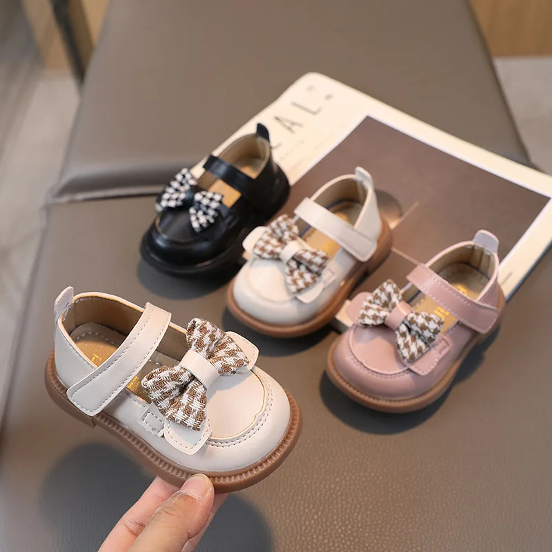 

Baby Shoes Girls Baby Soft Bottom Toddler Shoes Fashion Princess Shoes Bow Leather Shoes Wholesale Delivery