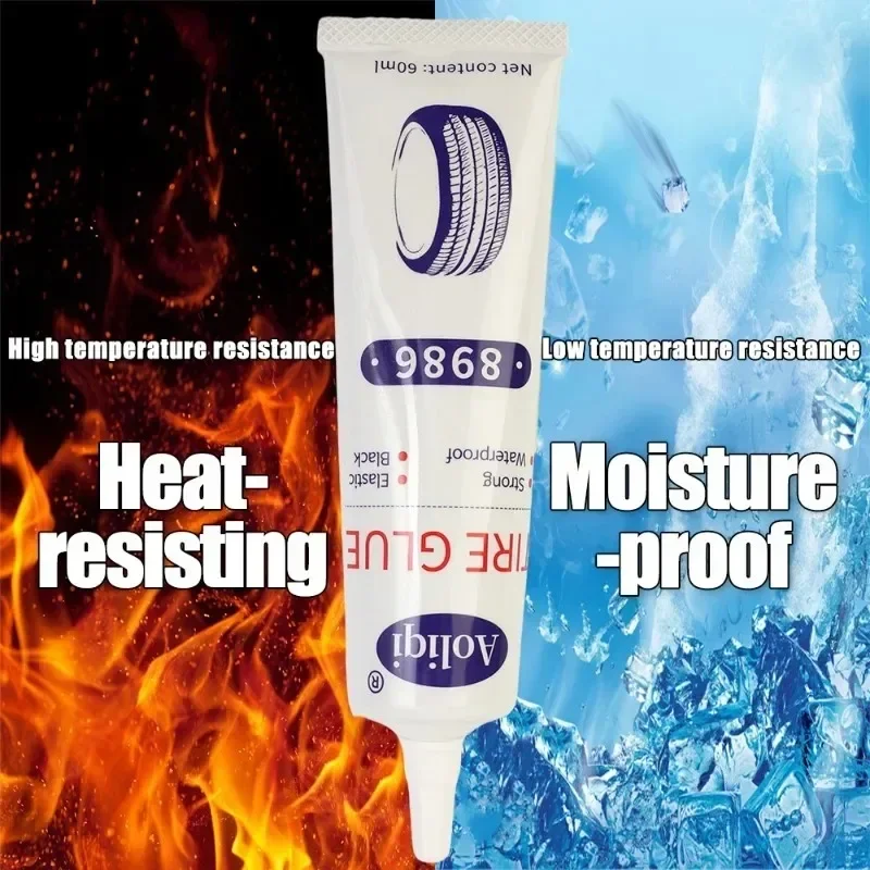 Tire repair glue Car tire repair glue auto black rubber wear-resistant adhesive instant strong bond leather strong rubber