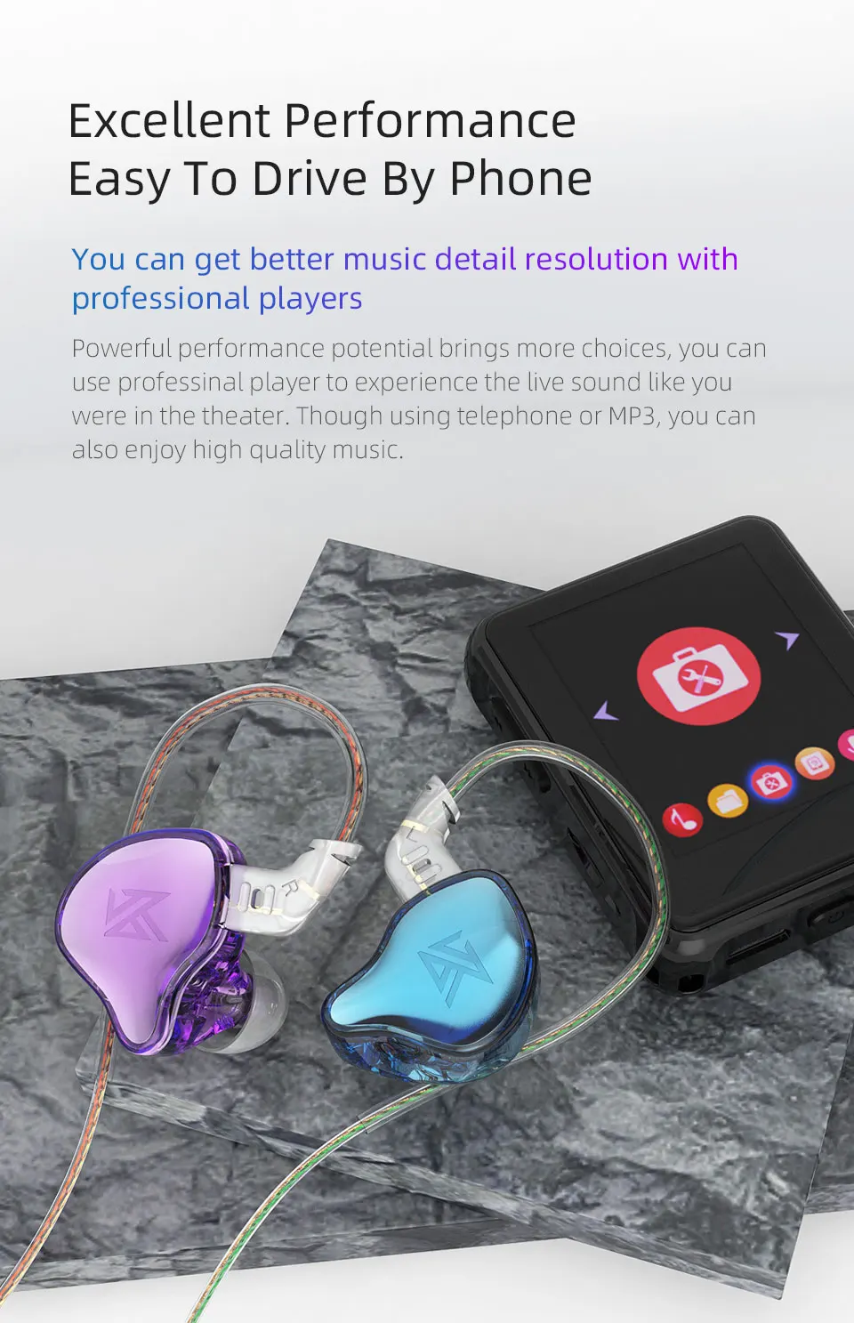 Description Picture 6 of itemKZ EDC Earphones 1 Dynamic HIFI Bass Earbuds In Ear Monitor Headphones Sport Noise Cancelling Headse