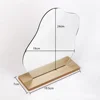 Acrylic Wooden Base Decorative Mirror Irregular Simple INS Style Makeup Mirror Bedroom Countertop Mirror Cosmetic Beauty 6