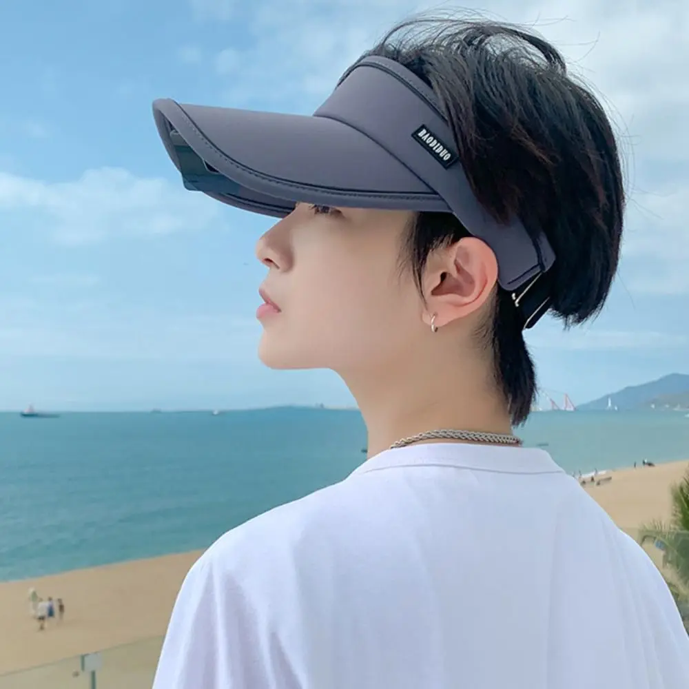 Summer Breathable Sun Hat Sunglass Adjustable Sun Protection Empty Top Cap Anti-UV Topless Sport Hat Golf Tennis