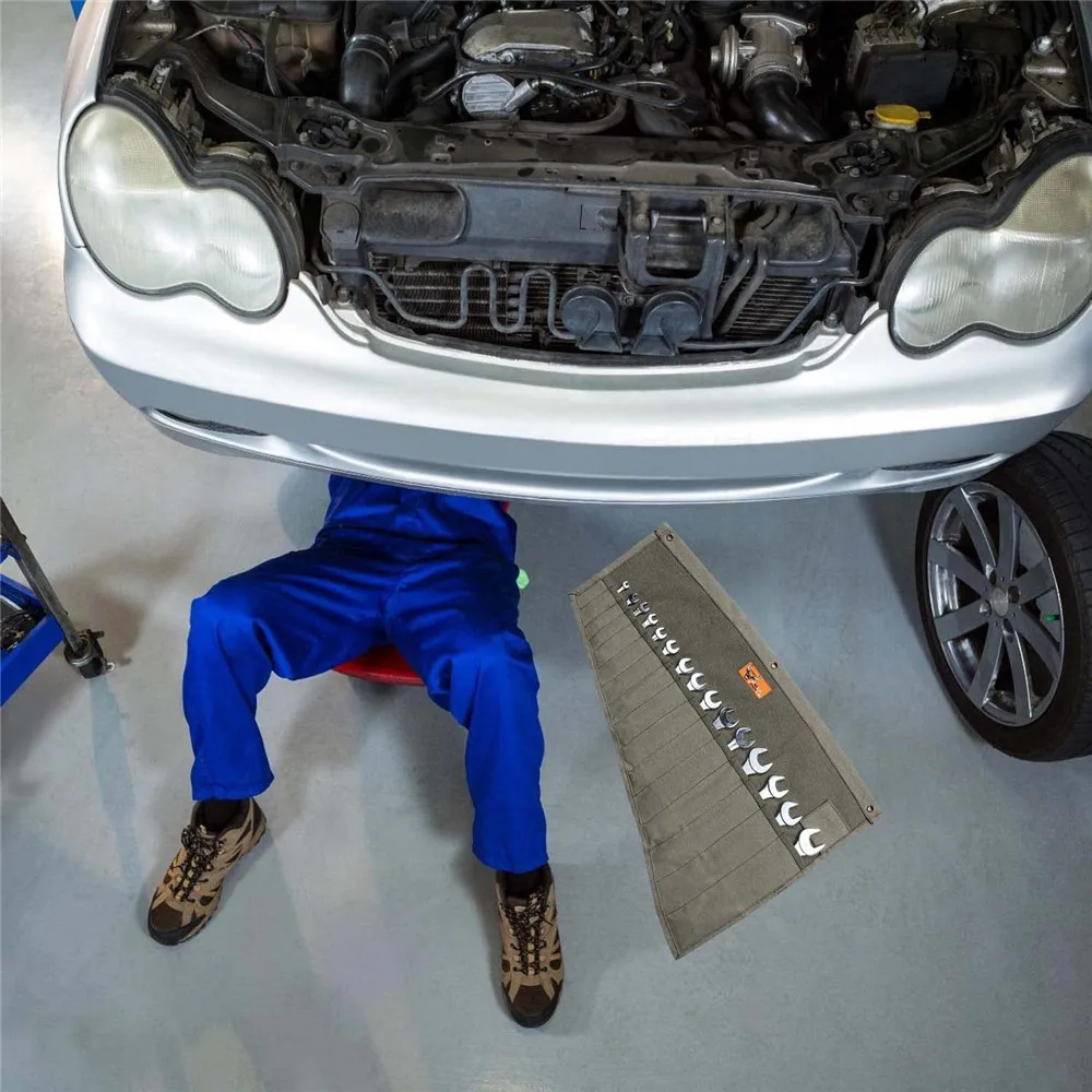 Rollo De Cincel Bolsa De Herramientas De Lona 4 Bolsillos --- | Meses