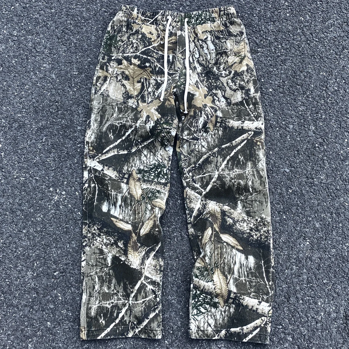 Yao888 Leaf Camouflage Functional Tactical Pants Pure Cotton Washed Streetwear Vintage Casual Oversize Trousers For Men 2