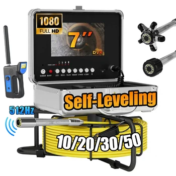 Sewer Inspection Camera -512Hz Self-Leveling Sewer Camera with 17/23mm Probe 5X Zoom , Waterproof Endoscope Camera with 12 LEDS 1