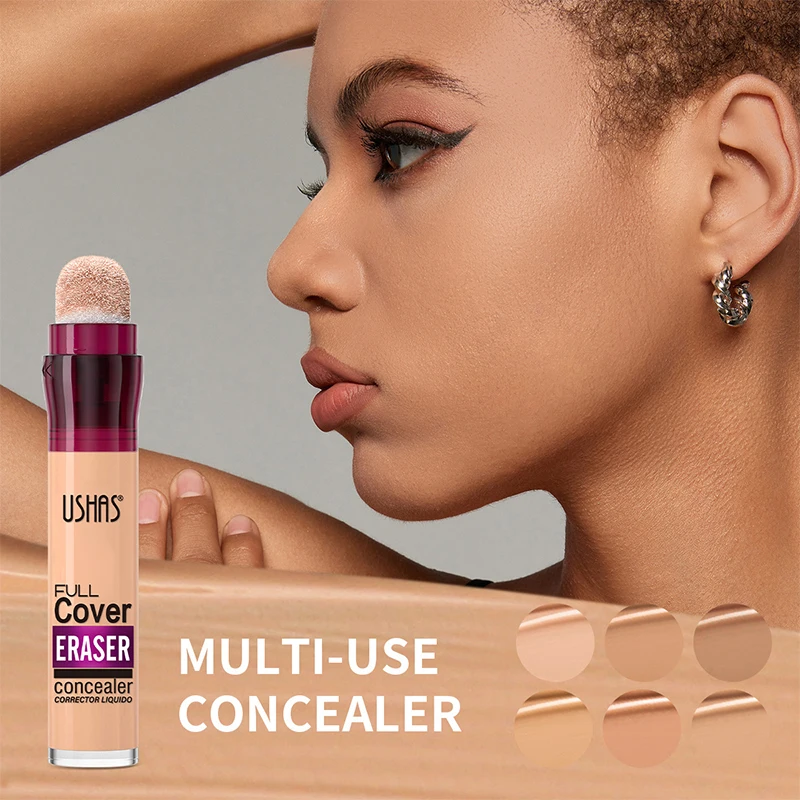 Brighten Sponge Head Concealer Dark Circles Tears Acne Mark Cover Liquid Foundation Lasting Waterproof Moisturize Skin Concealer