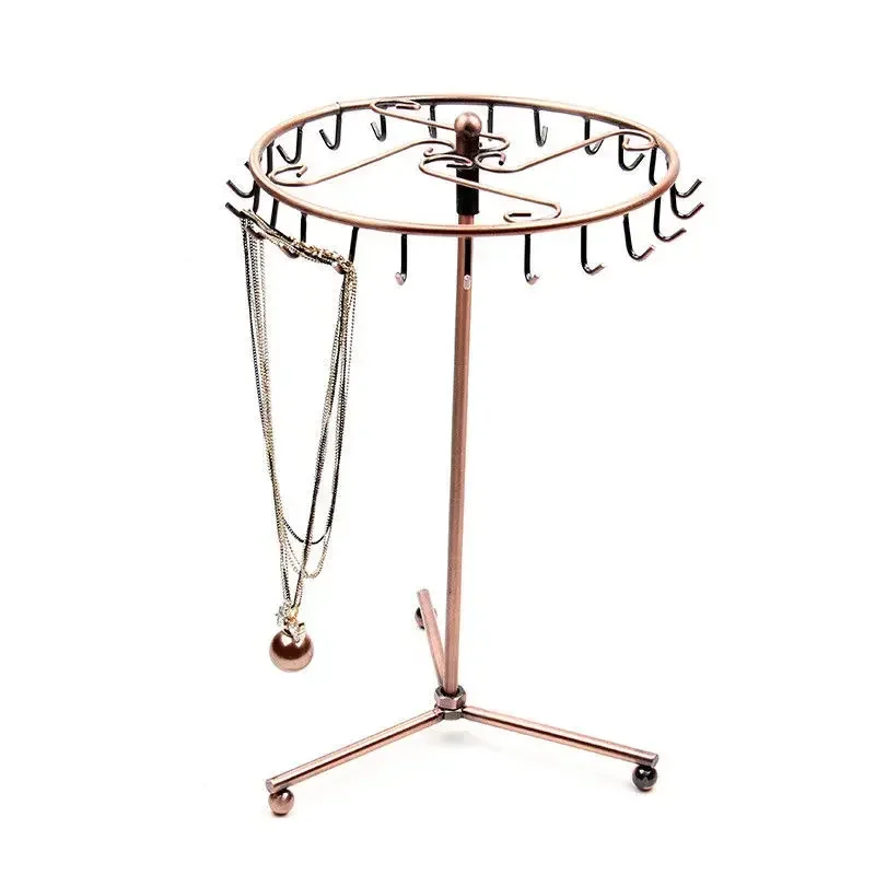 Anhänger Armband Halskette Schmuck Lagerung Organizer Schmuck Halter Display Drehen Metall Regal Aufhänger Ring Schmuck Display Stand