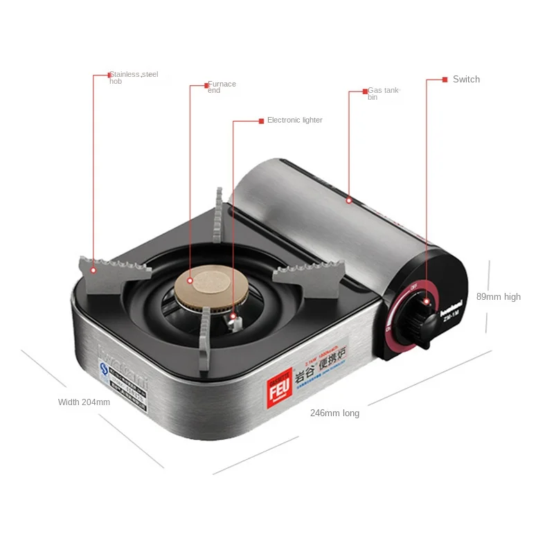 Portable BBQ Meat Stove Outdoor Gas Stove Outdoor Cookout Gas