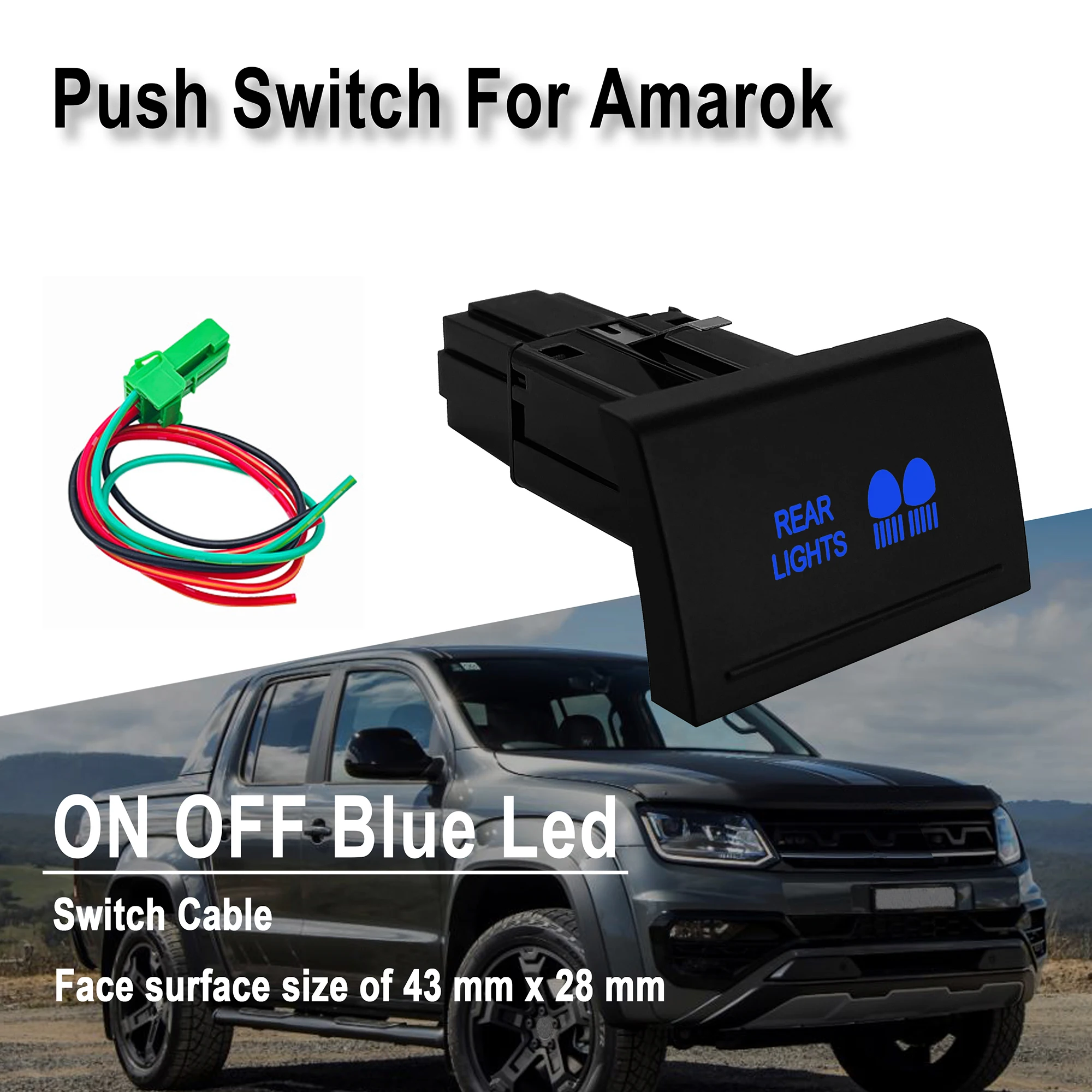 

Задние светодиодные переключатели для Volkswagen Amarok 2010-2016, 12 В, 3 А