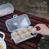 Portable Shockproof Eggs Box 3/4/8 Grids Storage Container Egg Holder Transparent Kitchen Organizer for Outdoor Camping Picnic 2