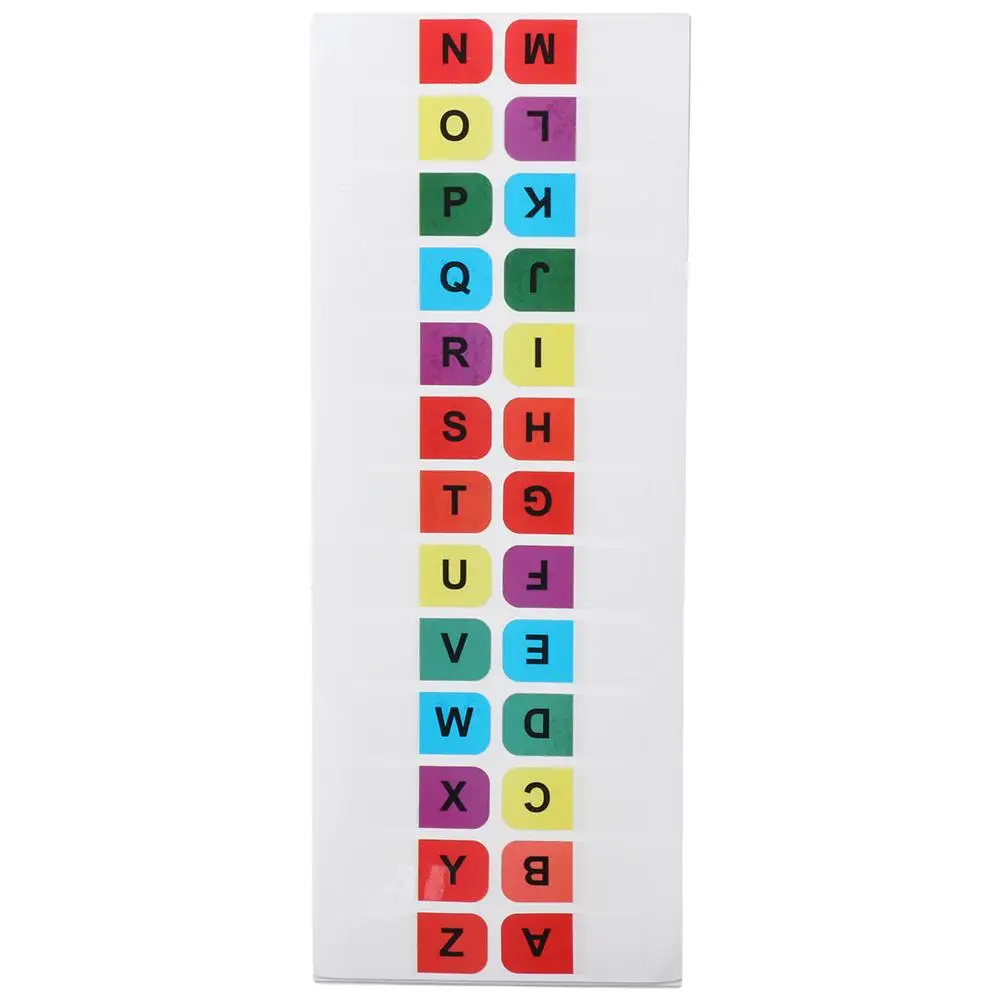 Index Sticker A-Z Sticky Tabs Small Alphabet Multicolor Page Markers Self-Adhesive 208PCS Index Tabs Notebooks
