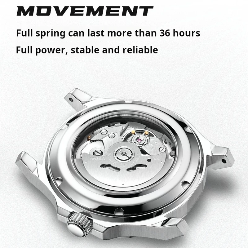 LINGKE High-end Luxury Tourbillon Mechanical Watch for Men Stainless Steel Waterproof Automatic Skeleton Watches Mens