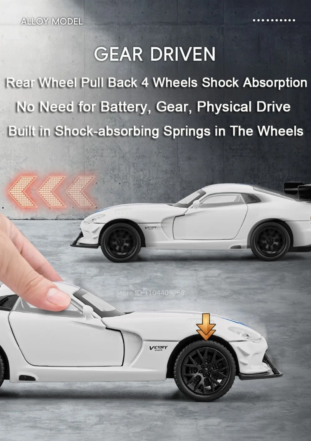 1:32 Firebird Viper Automodell Spielzeug Sound Licht Zurückziehen Fahrzeugtüren Geöffnete Legierung Druckgussmodelle Kinder Sammlerornamente – Detail 15