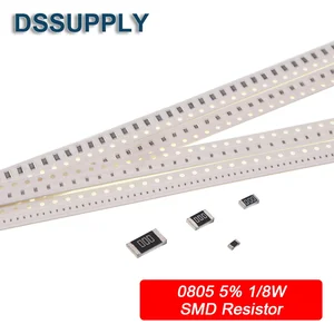 0805 1/8 Вт 5% SMD резистор 0R ~ 10 м 0 1R 10R 100R 220R 330R 470R 1K 4, 7 K 10K 47K 100K 1M 10M 0 1 10 100 330 470 Ом