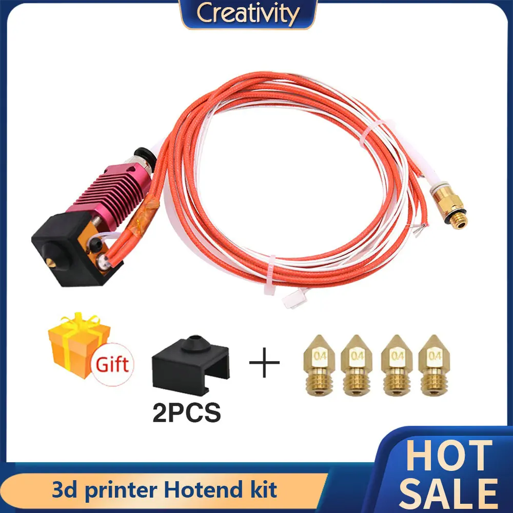 3d printer MK8 Extruder Hotend kit 0.4mm Nozzle 1.75mm Filament for Ender3/V2 CR10 Ender5 Ender3Neo Ender3S1 3d printer Hotend