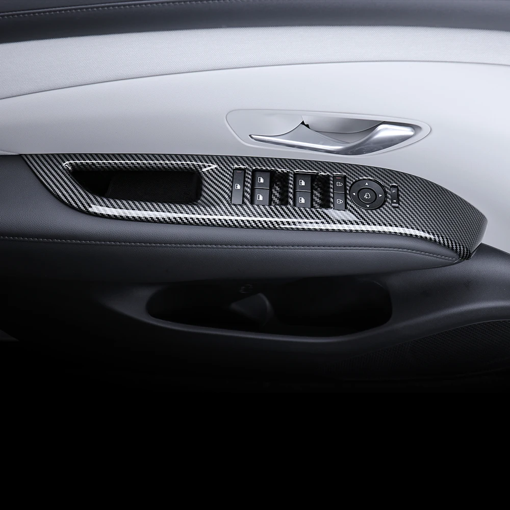 RHD/LHD Für Hyundai Tucson NX4 2025 2026 Holzmaserung Carbon Faser Auto Fenster Schalter Taste Abdeckung Trim zubehör – Detail 6
