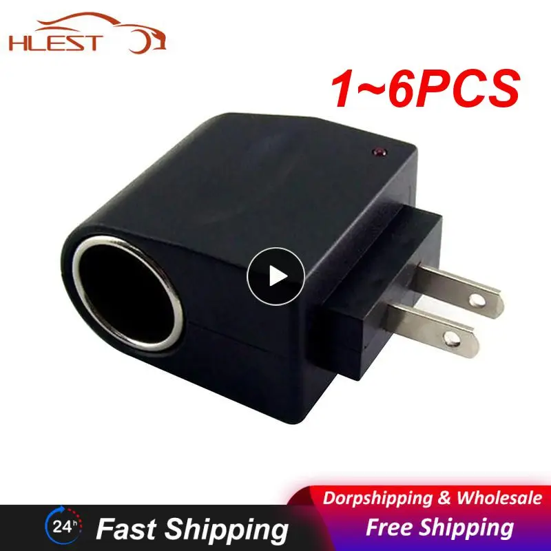 

1~6PCS EU 220V To 12V DC Car Power Adapter Socket Converter Car Cigarette Lighter For Automobile Wall Socket Splitter Charger