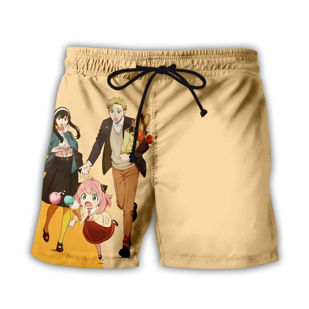 Spy X Family Anime Shorts Men Kawaii Short Pants Fashion 3d Print Summer Beach Board Shorts Women Casual Harajuku Streetwear