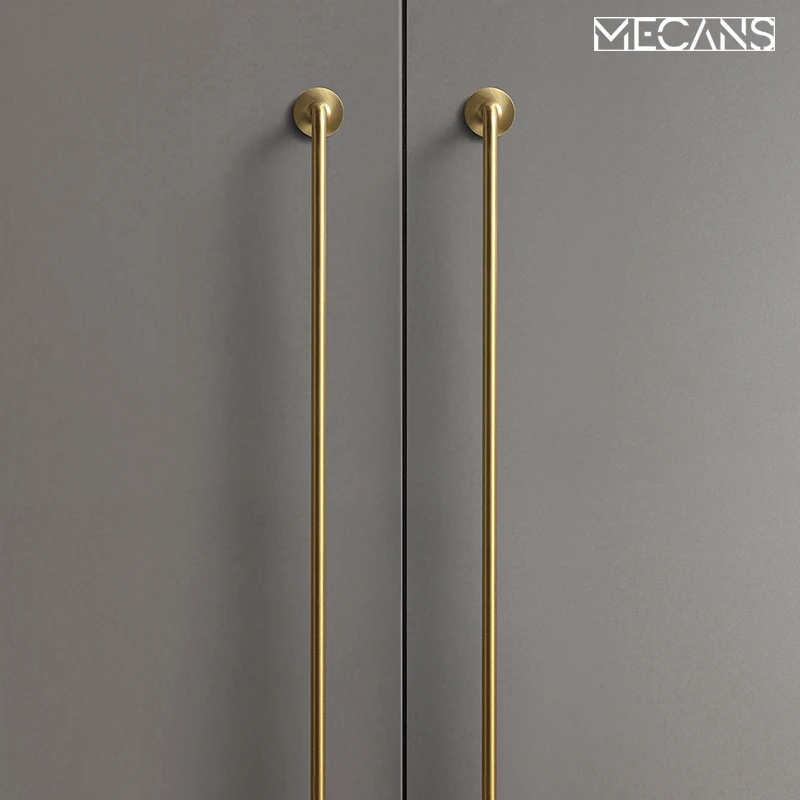 GOO Ki Nordic Polished Gold Solid Brass Knob Long T Bar Handles Longer