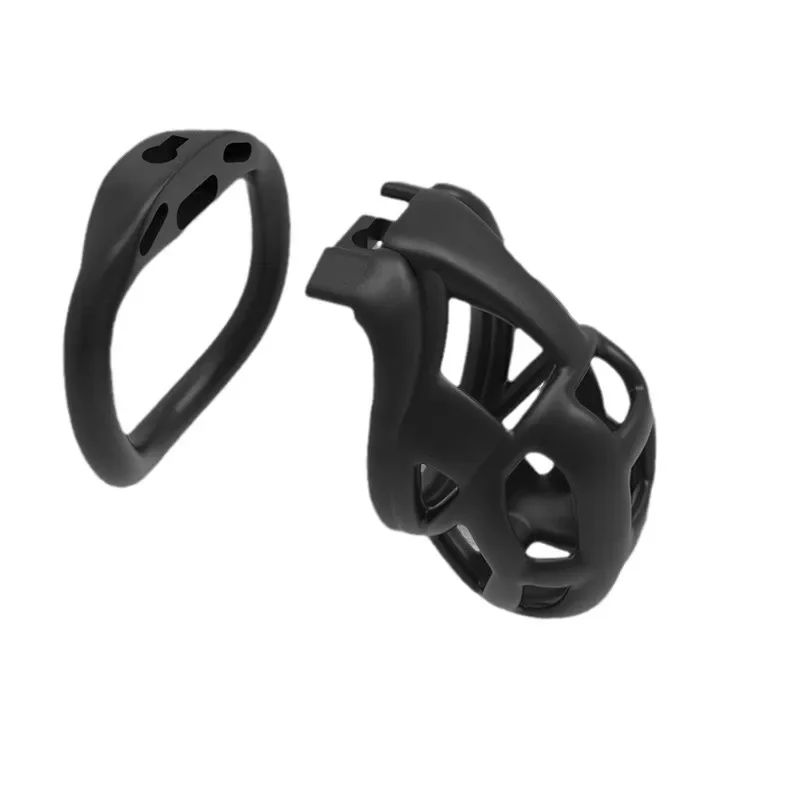 Men's Chastity Lock Chaste Vessel Black Light Pvc Penile Ring Snap Ring Multi Size Cage SM Sex Toys BDSM 3D Invisible Lock