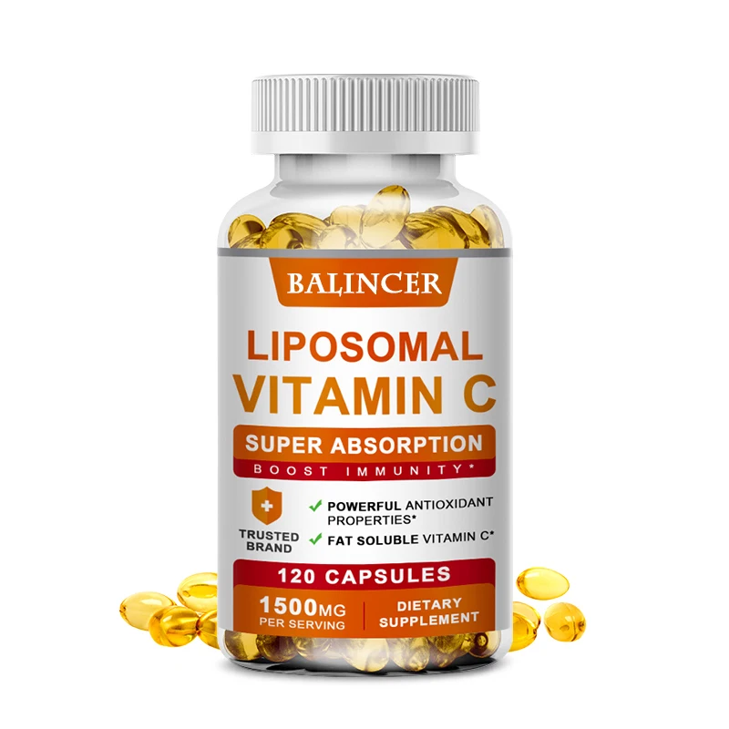Organic Vitamin C Capsules Supplements Antioxidant Immune Support