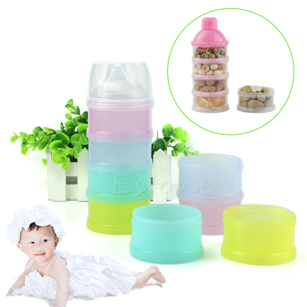

1Pc Portable 4 Layers Infant Baby Milk Powder Box Storage Container Travel