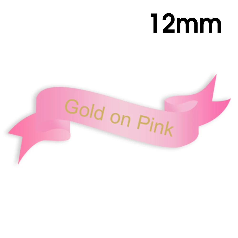 12mm Gold on Pink