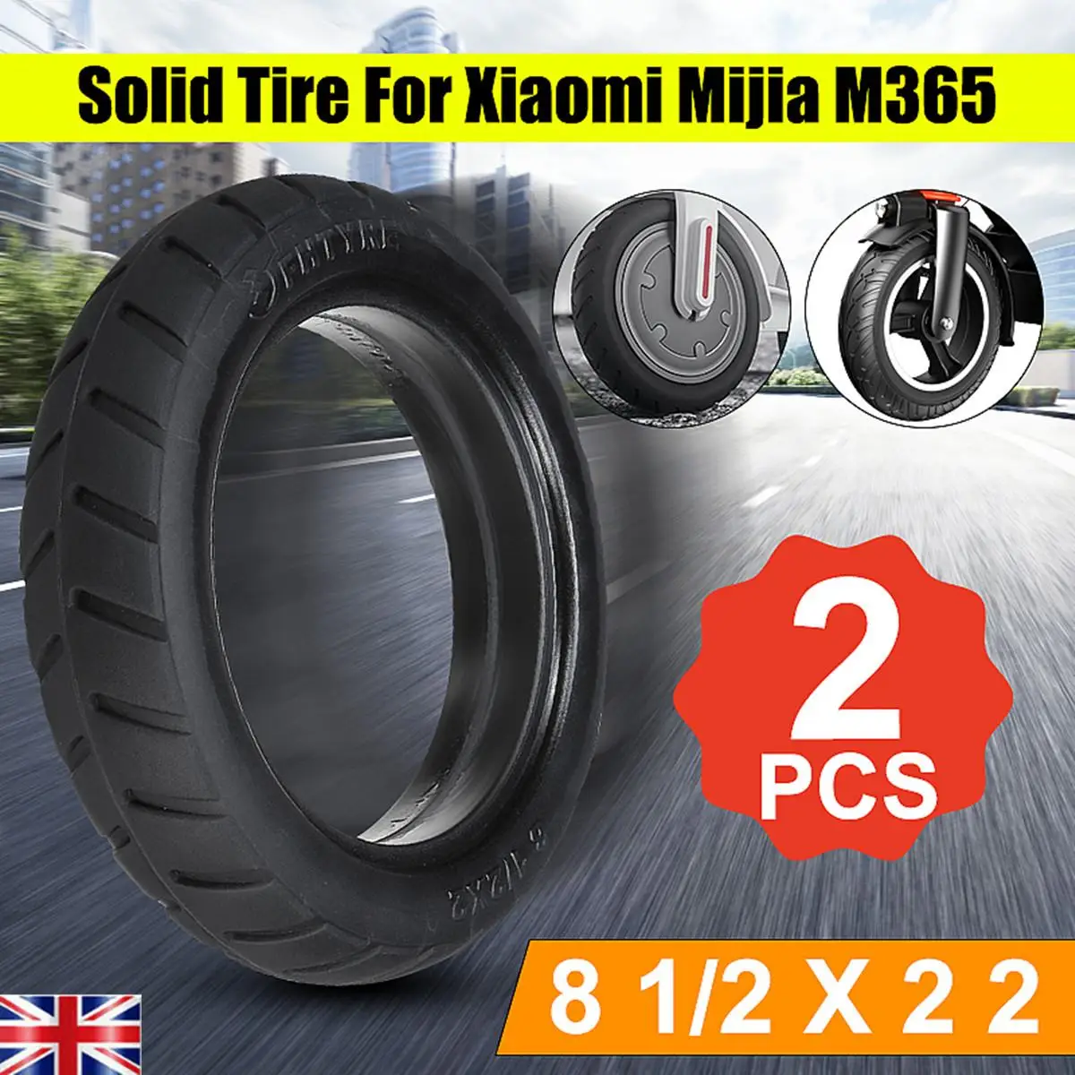 For Xiaomi Mijia M365 Electric Scooter 8.5'' Hollow Tire Wheels Solid Tires Accs 