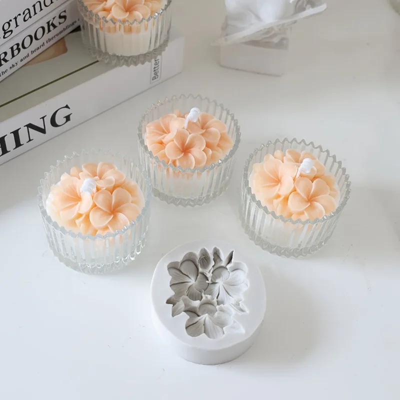 1PC Silicone Egg Blossom Candle Mold for DIY Handmade Soy Wax Candles, Round Wedding Themed Craft Mold for Gypsum Casting