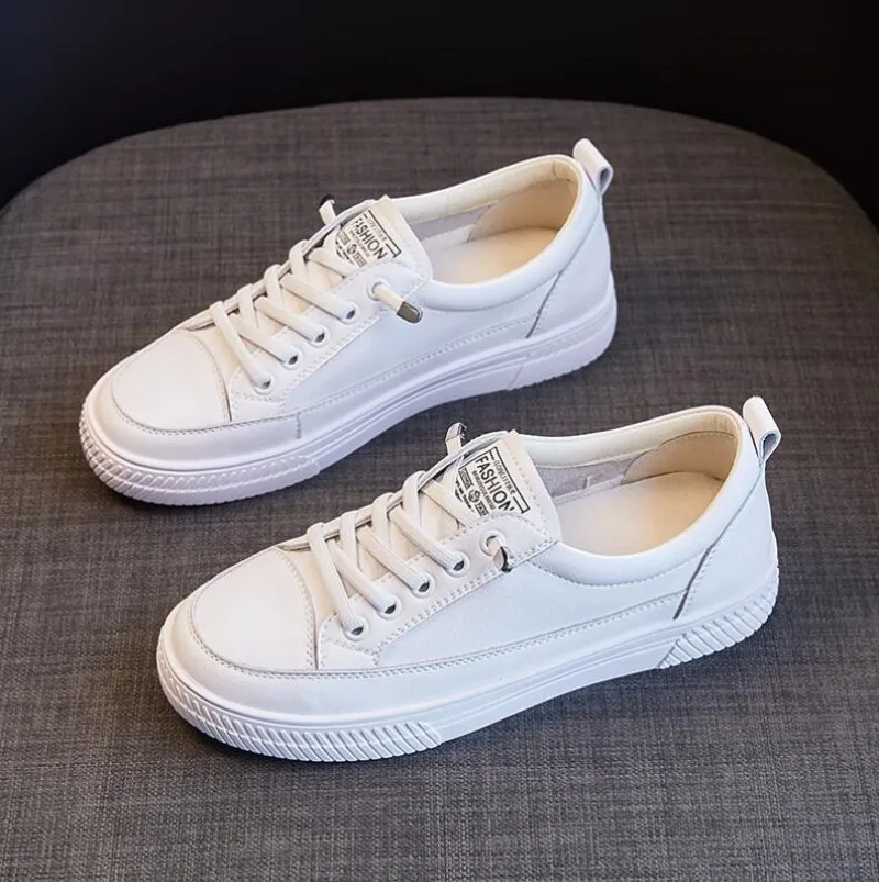 

Women Sneakers Autumn Genuine Leather Light White Sneaker Female Platform Vulcanized Shoes Spring Casual Breathable Sports Shoe