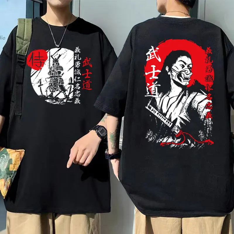 

Anime Unisex Art Aesthetic Tshirt Samurai Spirit T Shirt Japanese Bushido Swordsman T Shirt Vintage Men Manga Oversized T-shirts
