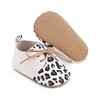 Spring Autumn Baby Shoes Retro Leopard Print First Walkers Newborn Soft Bottom Non-Slip Leather Shoes Toddler Casual Shoes 2