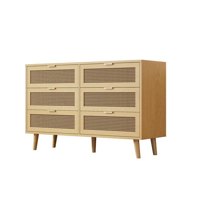 KOMHTOM chest of drawers with 6 Drawers Sideboard and Metal Handles KOMHTOM chest of drawers with 6 Drawers Sideboard and Metal Handles