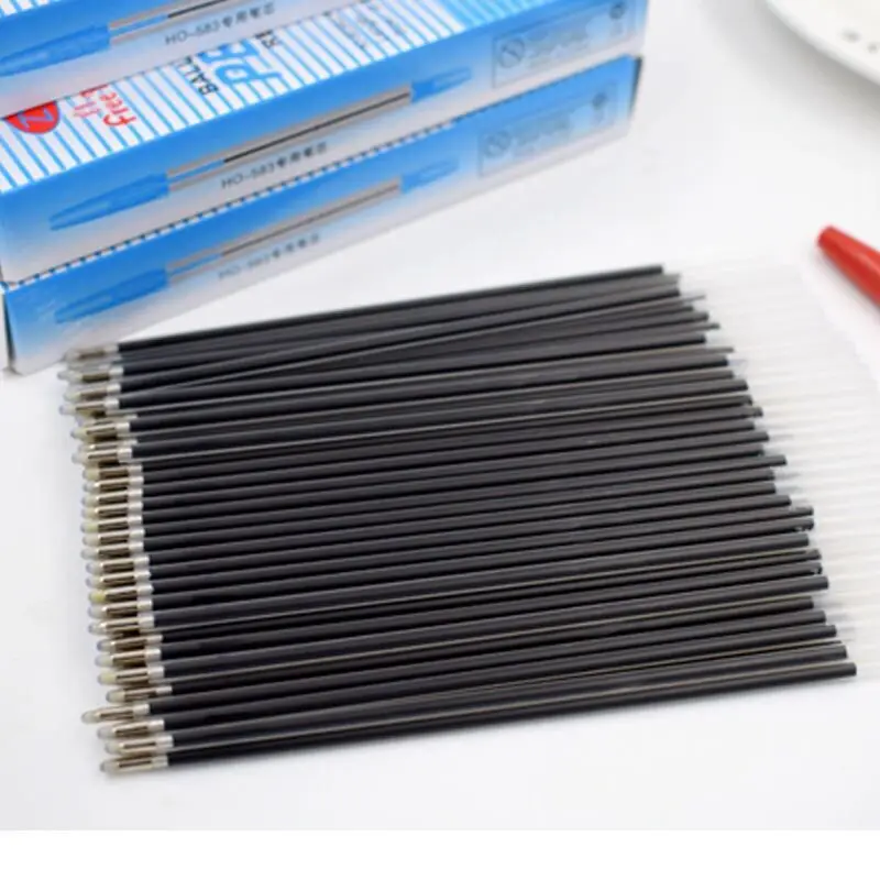 100pcs 0.7mm Black Red Blue Ink 3 Colors Office Supplies Ballpoint Pen Refill School Replaceable Refill Writing Pen Supplies 0 3 0 5 0 7 0 9 1 3 2mm automatic pencil refill hb writing drawing replaceable refills stationery school office supplies
