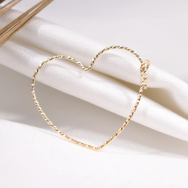 14K Goldfilled Herzförmige Creolen Goldschmuck Gold-Creolen Brincos Pendientes Oorbellen Boho Damen-Ohrringe – Detail 16