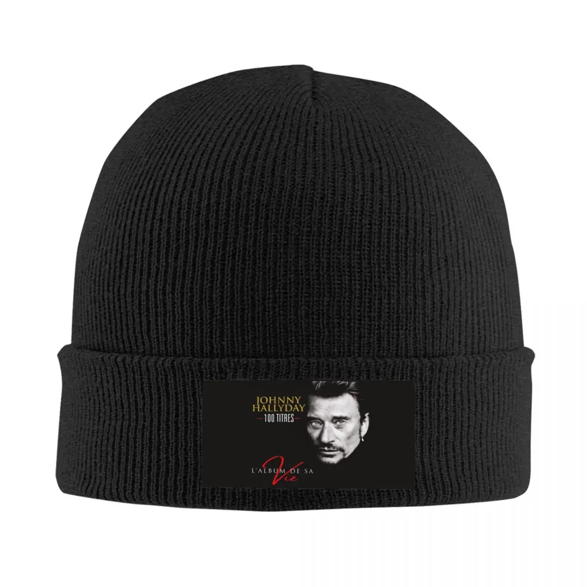 

Awesome Johnny Hallyday Rock Skullies Beanies Caps Streetwear Winter Knitting Hat Adult Unisex French France Singer Bonnet Hats