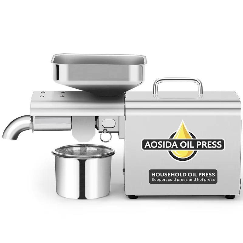 1New Stainless Steel Oil Press Machine Commercial Home Oil Extractor Expeller Presser 110V or 220V available Press Cold
