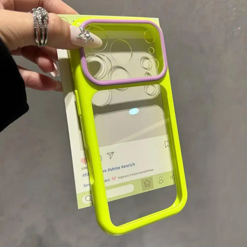 ตัวเลือกสินค้า เคสใสสีลูกกวาด ดีไซน์หรูหรา สำหรับ iPhone 17/16/15 Pro Max