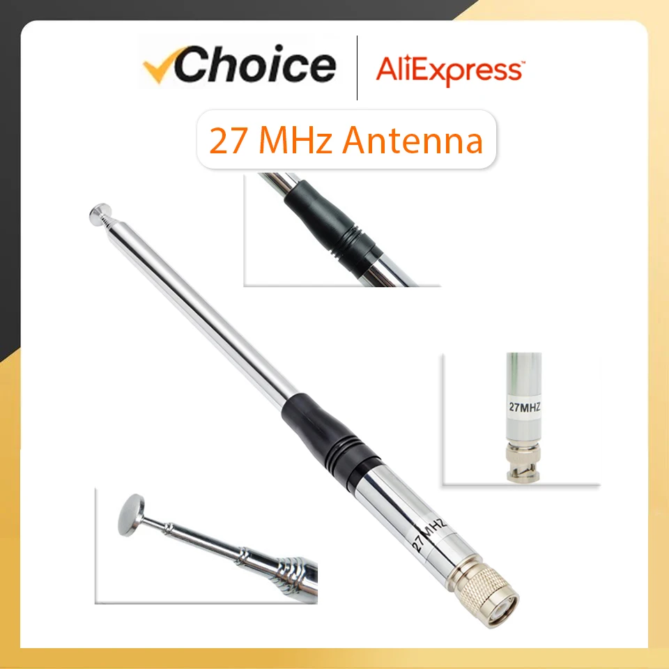 Antenne CB Télescopique 27 MHz - Connecteurs SMA Mâle/Femelle Et BNC, 20W, Portable Pour Talkies-Walkies (UV-K5, Baofeng) - 8