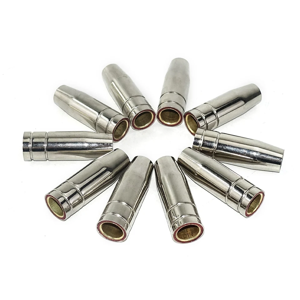 14-Piece Coated Welding Nozzle Set - Copper, Non-Stick, Anti-Spatter For MIG Guns (15AK)