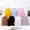 Reusable Cotton Drawstring Bags Fabric Storage Bag Drawstring Gift Bag For Sundries Fruit Vegetable Kitchen Produce Bag 2