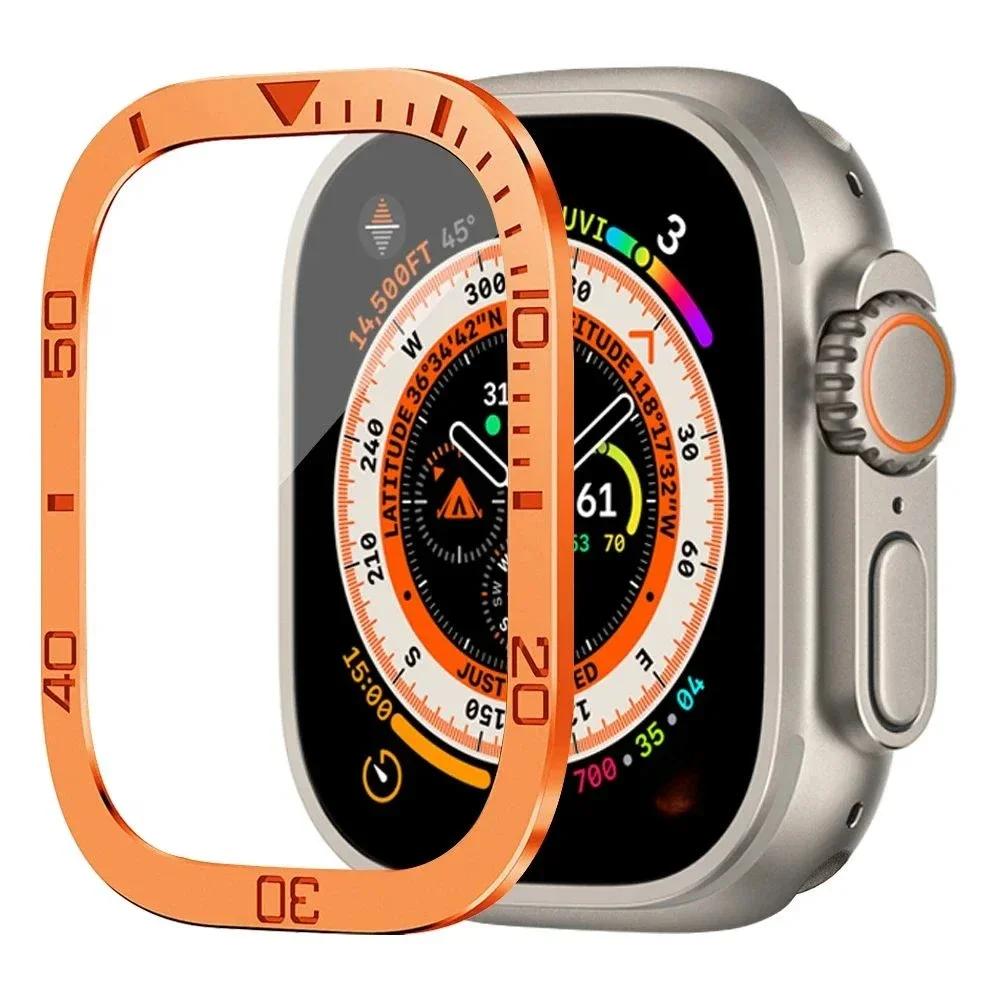 Ultra 49mm Apple Watch Screen Protector with Metal Bumper and Tempered Glass