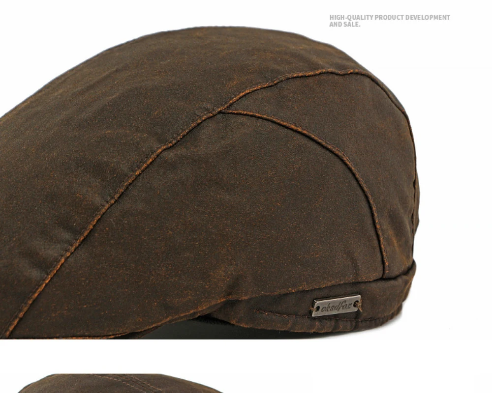 HT4938 Berets Dicke Warme Herbst Winter Hüte für Männer Frauen Baskenmütze Hut Fleece Gefüttert Ivy Flache Kappe Männlich Weiblich Einstellbare Baskenmütze Kappe – Detail 5