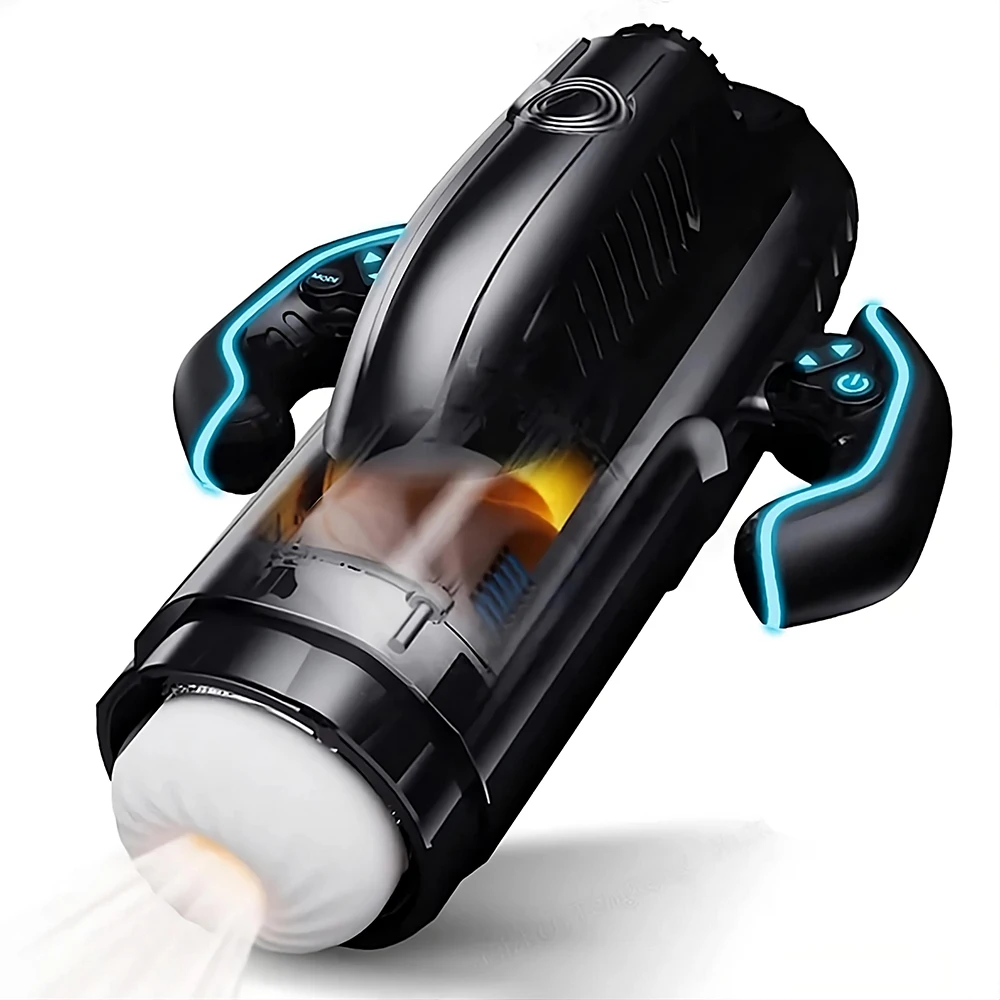 Male Masturbator Cup Bermuda Masturbator Powerful Vacuum Sucking Blowjob High-Speed Piston Telescopic Heating Male Masturbation Cup Sex Toys For Men