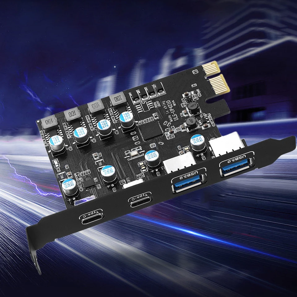 USB Expansion Controller Card with 4 Ports