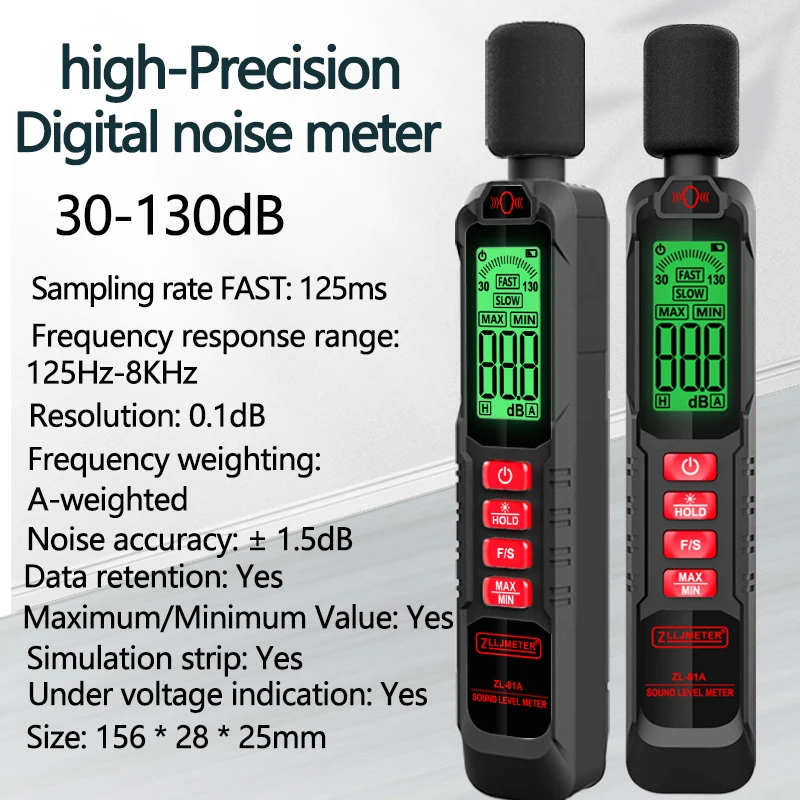 Digital Noise Meter Sound Level Meter Handheld DB A-Weighted 30~130dB Audio Measuring Instrument Decibel Monitor sound level meter digital noise meter
